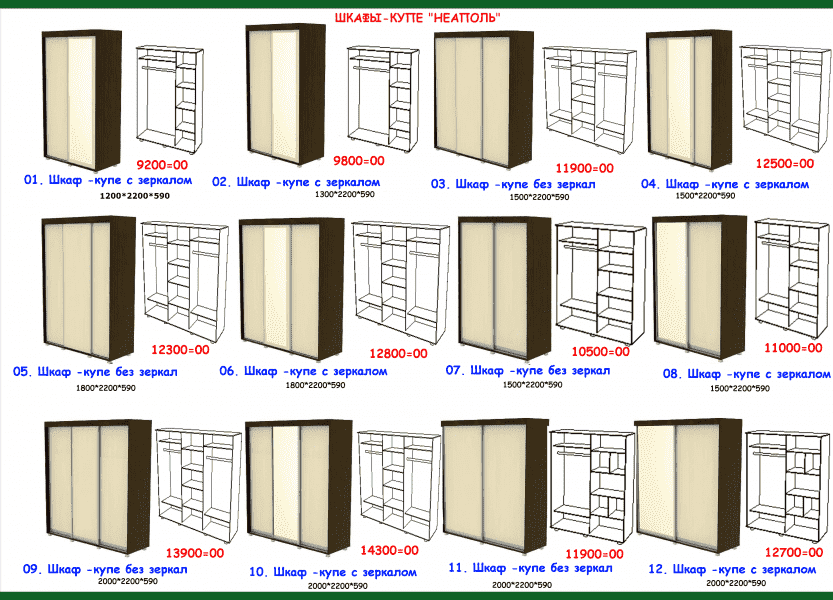 шкаф-купе неаполь в Курске