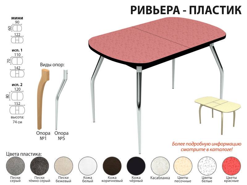 стол обеденный ривьера пластик в Курске