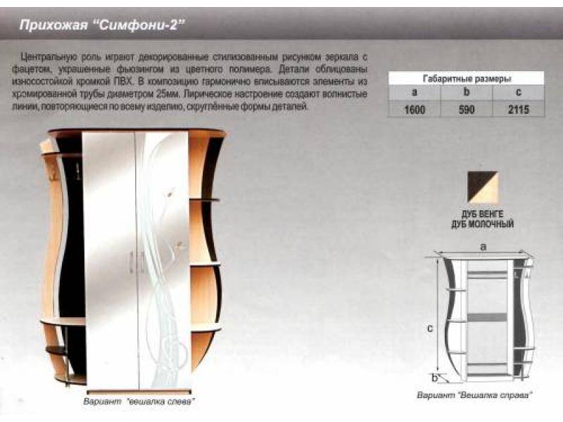 прихожая прямая симфони 2 в Курске