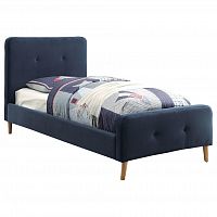 кровать button tufted flannelette navy 140х200 в Курске