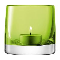 подсвечник стеклянный зеленый лайм для чайной свечи light colour, 8,5 см в Курске