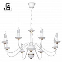 подвесная люстра de markt свеча 301018608 белая в Курске
