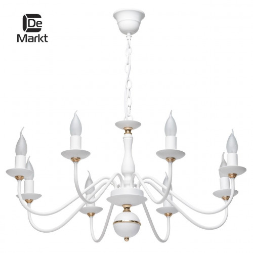 подвесная люстра de markt свеча 301018608 белая в Курске