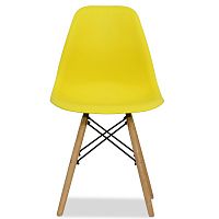 стул деревянный pc-015 желтый ножки дерево (eames style) в Курске