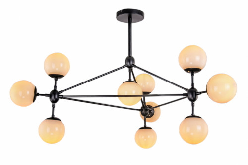 люстра modo 10 black+white черная, белые плафоны в Курске