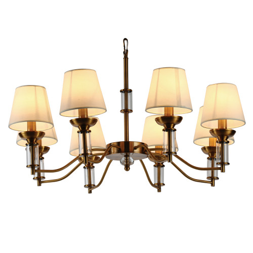 люстра walters 8 от delight collection прозрачная/бежевая/латунь в Курске