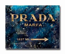 постер prada mafia на синем в золотом a4 в Курске