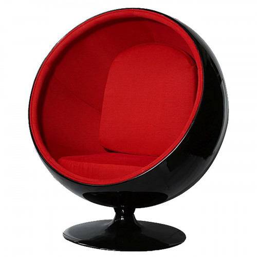 кресло eero ball chair черно-красное в Курске