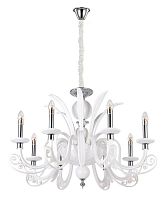 подвесная люстра crystal lux letisia sp8 white белая в Курске