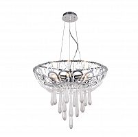 подвесная люстра crystal lux dorotea sp5 d450 chrome прозрачная в Курске