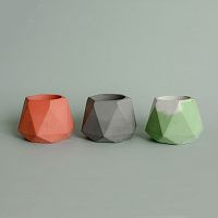 подсвечник из бетона серый eco линту, 6 см в Курске