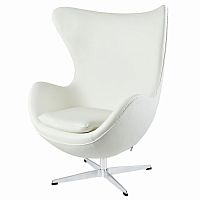 кресло egg chair by arne jacobsen белое в Курске