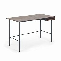 стол mahon desk ореховый шпон, mdf матовый графит в Курске