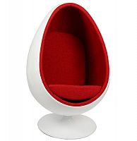 кресло ovalia egg style chair красное в Курске