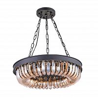 люстра terra black amber d50 черная, стекло янтарного цвета в Курске