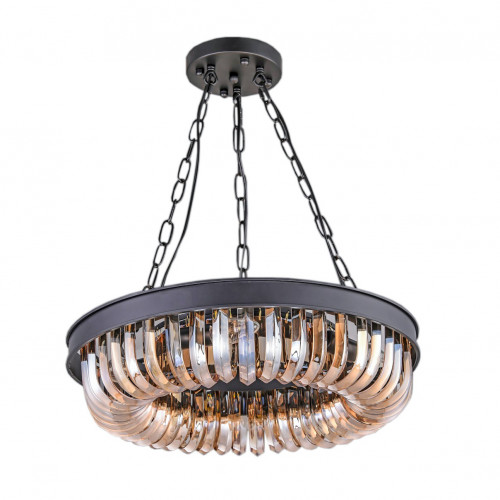 люстра terra black amber d50 черная, стекло янтарного цвета в Курске