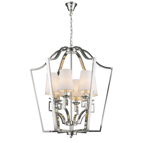 люстра presidential 6 от delight collection белая/никель в Курске