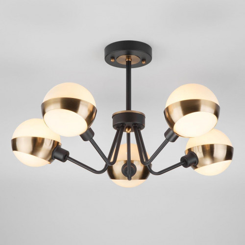 потолочная люстра eurosvet jasper 70093/5 черная белая в Курске
