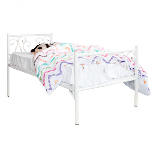 кованая кровать детская 80х190 белая лацио kids в Курске