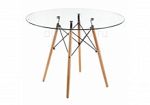 стол стеклянный nixon (eames style) натуральное дерево в Курске