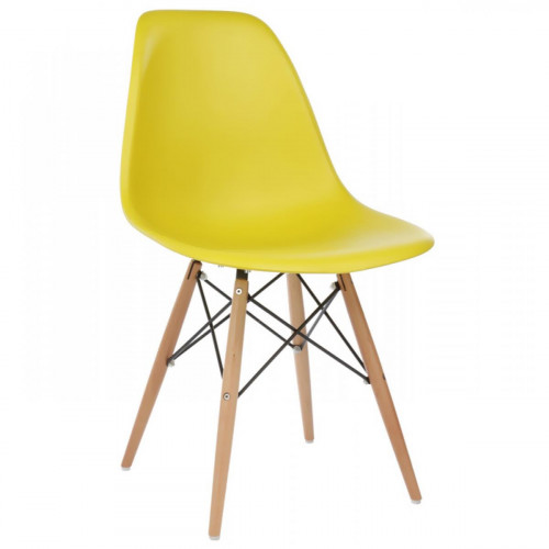 стул деревянный eames pc-015 yellow в Курске