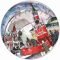 тарелка сувенирная спасская башня в Курске