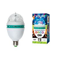 светодиодный светильник-проектор (09839) volpe disko uli-q301 03w/rgb/e27 white в Курске