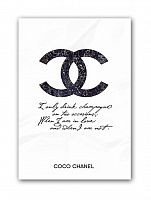постер drink champagne. coco chanel а3 в Курске