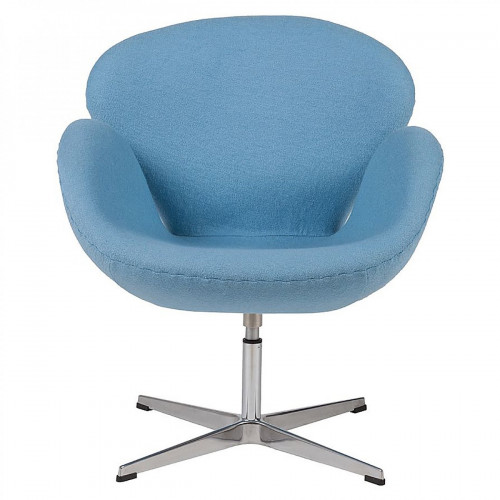 кресло swan chair шерсть голубое в Курске