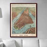 картина: antique map of new york city, 1879г. в Курске