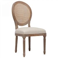 стул vintage french round cane back кремовый лён в Курске