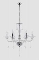 подвесная люстра crystal lux monica sp6 chrome/transparent в Курске