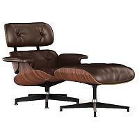 кресло lounge chair & ottoman коричневое в Курске