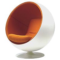 кресло eero ball chair бело-оранжевое в Курске