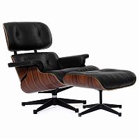 кресло eames style lounge chair & ottoman черное в Курске