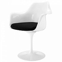 стул eero saarinen style tulip armchair черная подушка в Курске