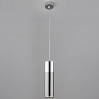 подвесной светильник eurosvet double topper 50135/1 led хром/черный жемчуг в Курске