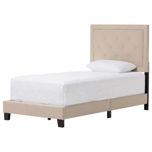 кровать paris linen upholstered beige 140х200 в Курске