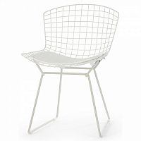 стул bertoia side кожаный standart белый в Курске