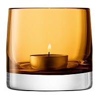 подсвечник стеклянный охра для чайной свечи light colour, 8,5 см в Курске