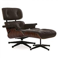 кресло eames style lounge chair палисандр коричневое в Курске