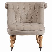 кресло amelie french country chair серо-бежевое в Курске