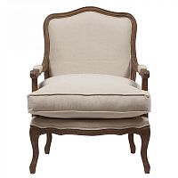 кресло мягкое с подлокотниками бежевое louisa bergere chair в Курске