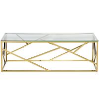 стол журнальный h-bridge gold 120*60*40см золотой в Курске