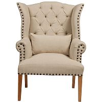 кресло quinn tufted armchair бежевое в Курске