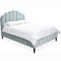 кровать двуспальная 180x200 голубая sutton scalloped в Курске