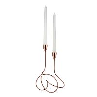 подсвечник медный металлический на 2 свечи loop, 28 см в Курске