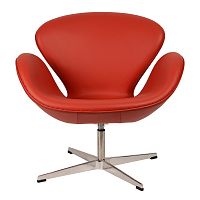 кресло arne jacobsen style swan chair красное в Курске