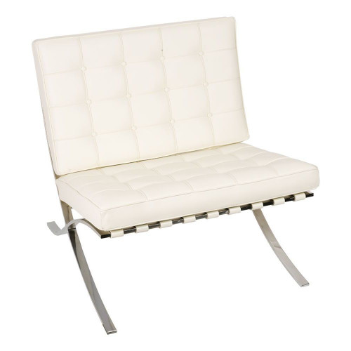 кресло barcelona style chair белое в Курске